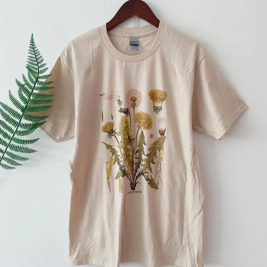Dandelion Botanical Graphic Tshirt Hiking Shirt