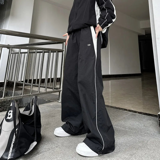 Casual Street Hip Hop Baggy Pants High Waist Wide Leg Trousers