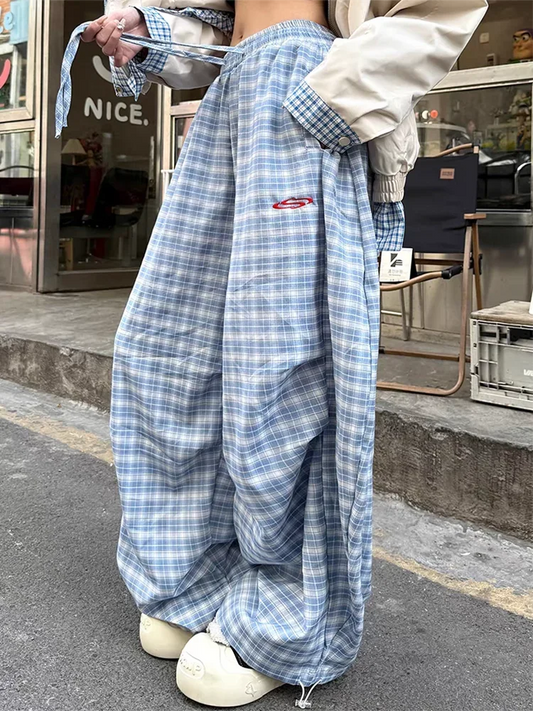 American High Waist Scimitar Pants Harajuku Streetwear