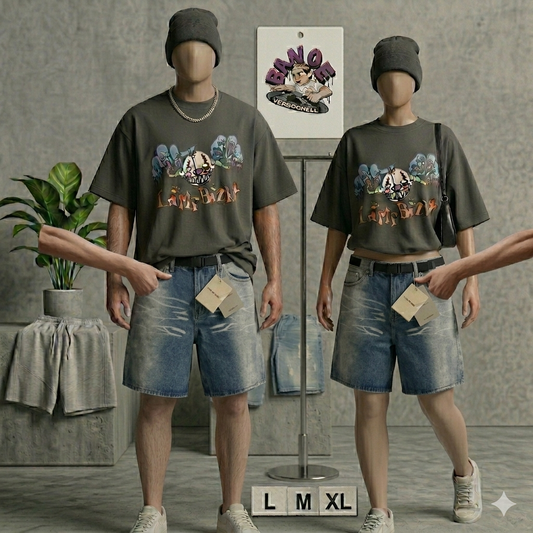 Fashion Inkjet Gradient Denim Shorts Men